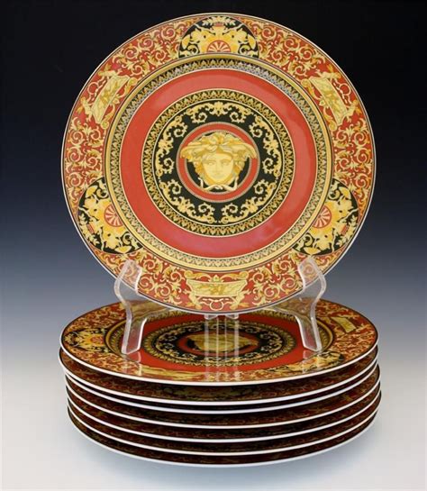 replica versace plates|More.